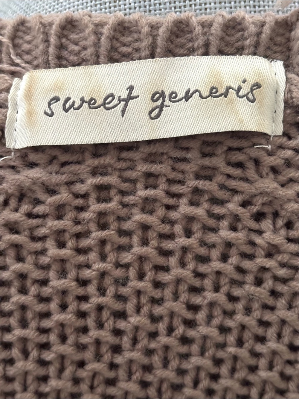 Sweet Generis Brown Fringe Open Cardigan SIZE S/M Coastal Cowgirl Western - Picture 4 of 6